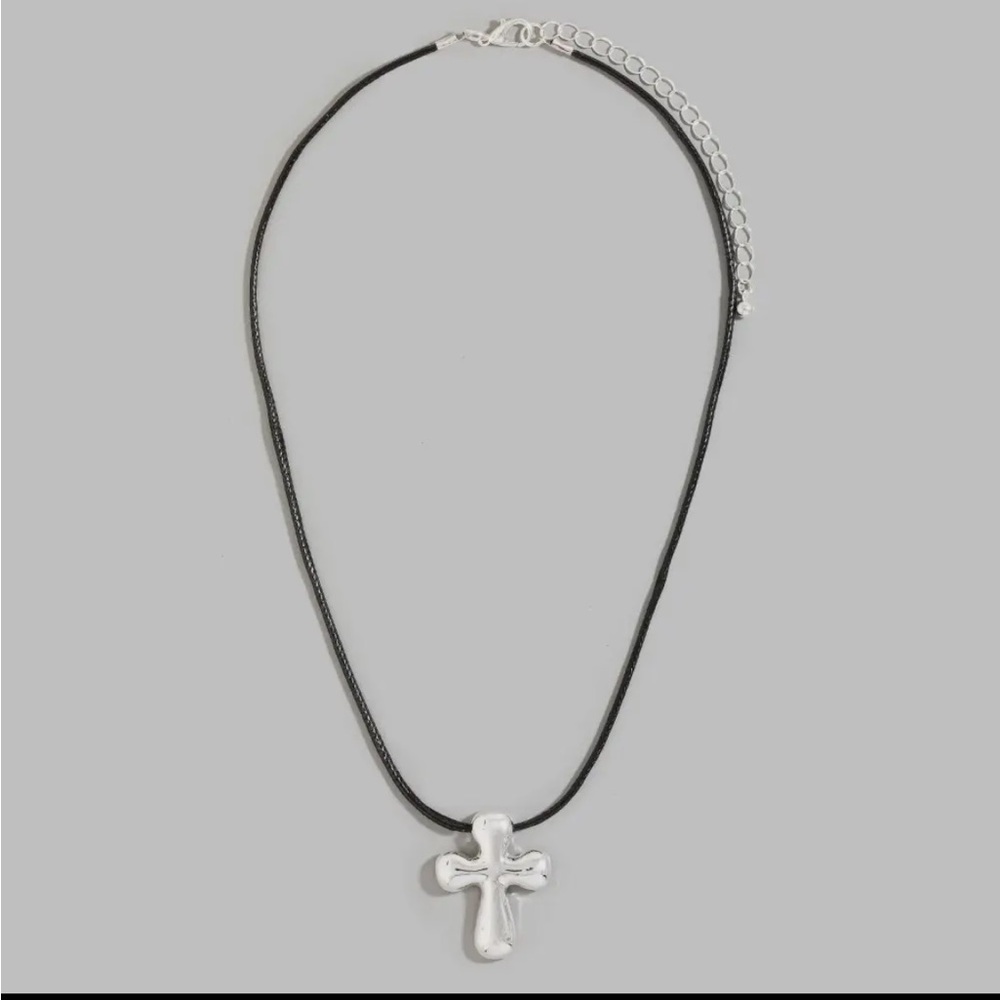 Silver Cross Pendant Necklace